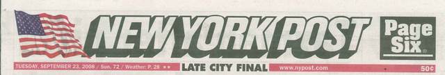 New York Post Header